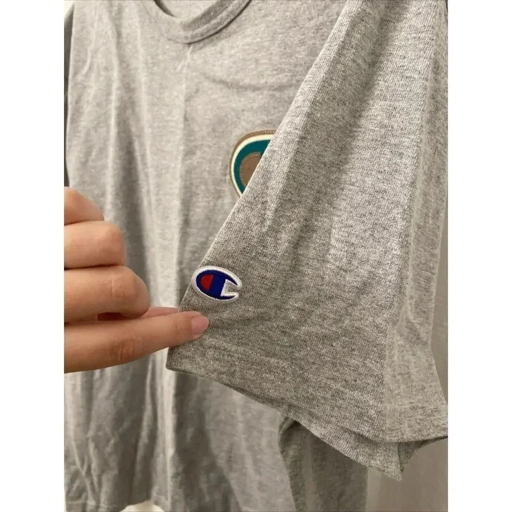 Champion Men’s T Shirt Gray Large shirt sleeve casual - Picture 3 of 5
